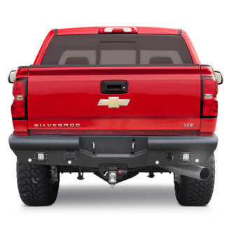 Road Armor® - Vaquero Series Full Width Black Powder Coated Rear HD Bumper