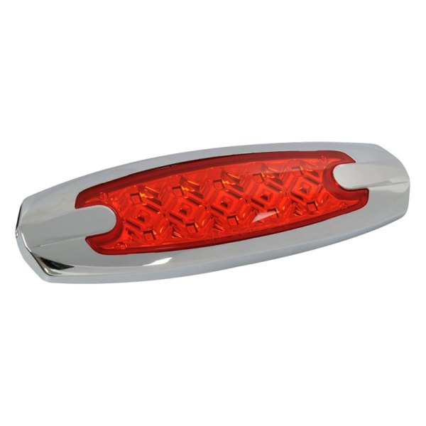 RoadPro® - 4.75"x1.25" Diamond Sealed Oval Bolt-on Mount LED Clearance Marker Light with SS Base