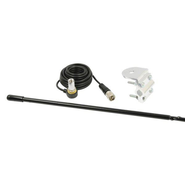 RoadPro® - Platinum 3' Black CB Antenna Kit with Single Mirror Mount