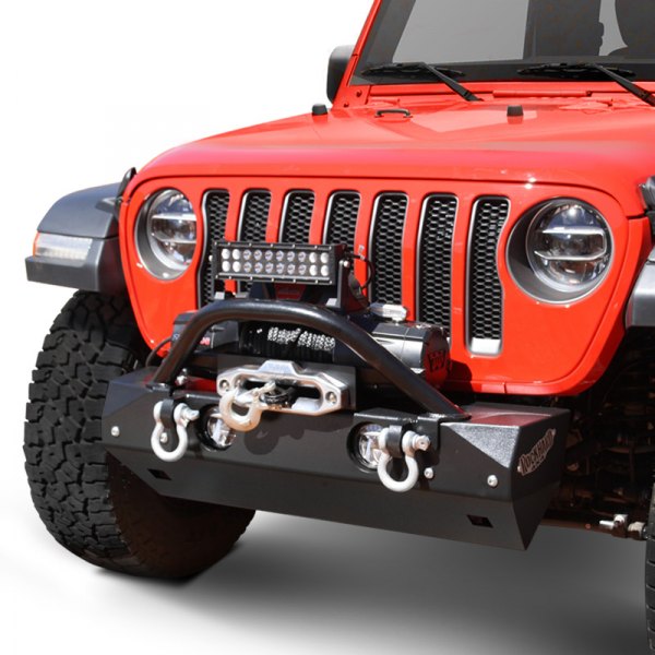 Rock Hard 4x4® - Patriot Series Stubby Front HD Black Bumper