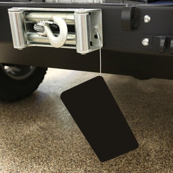 Rock Hard 4x4® - Roller Fairlead License Plate Bracket with Theft Prevention Cable Lanyard