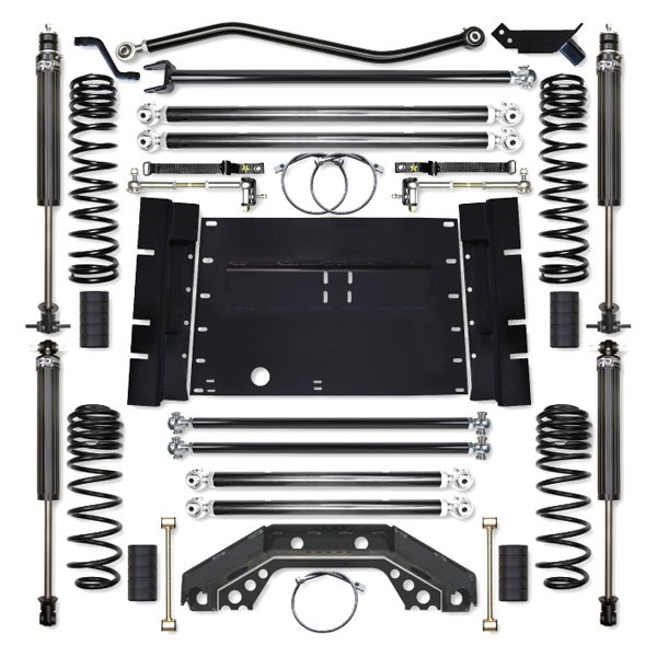 Rock Krawler® TJ45XFLA02S1 4.5" X Factor Long Arm Stage 1 Front and