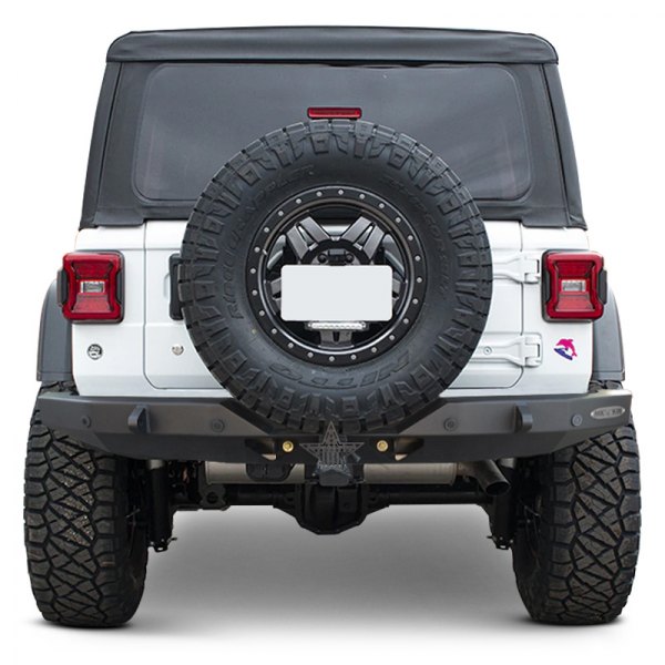 Rock Slide Engineering® - Rigid Series Full Width Rear HD Black Powder Coat Bumper