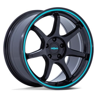 ROTIFORM® - RC208 BPU Gloss Black with Teal Stripe