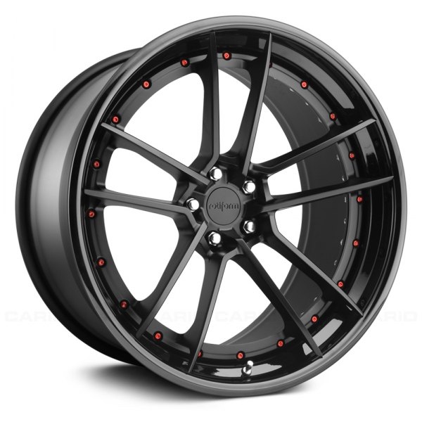 ROTIFORM® - SFO 2PC Matte Black with Gloss Black Lip and Candy Red Hardware