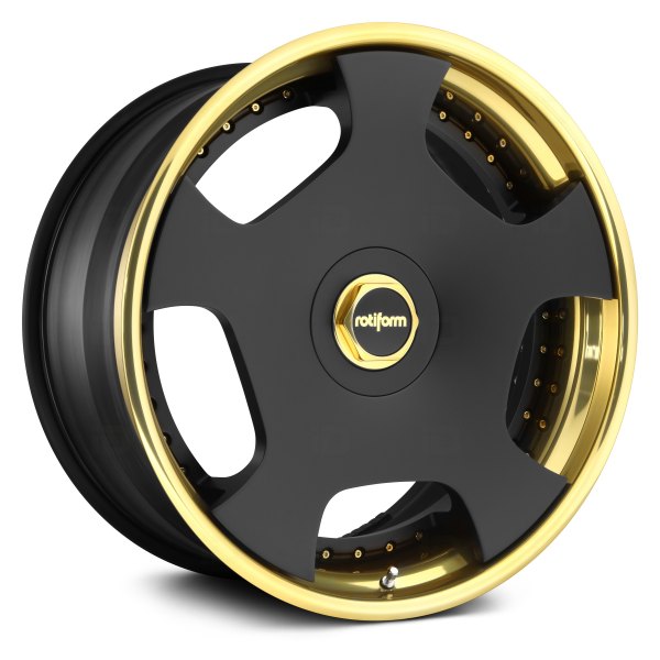 ROTIFORM® - WLD 3PC Matte Black with Trans Gold