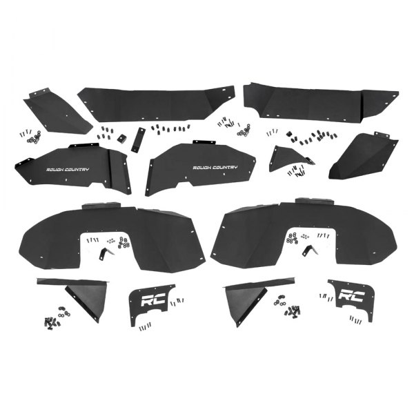 Rough Country® - Black Powder Coat Steel Front and Rear Inner Fenders