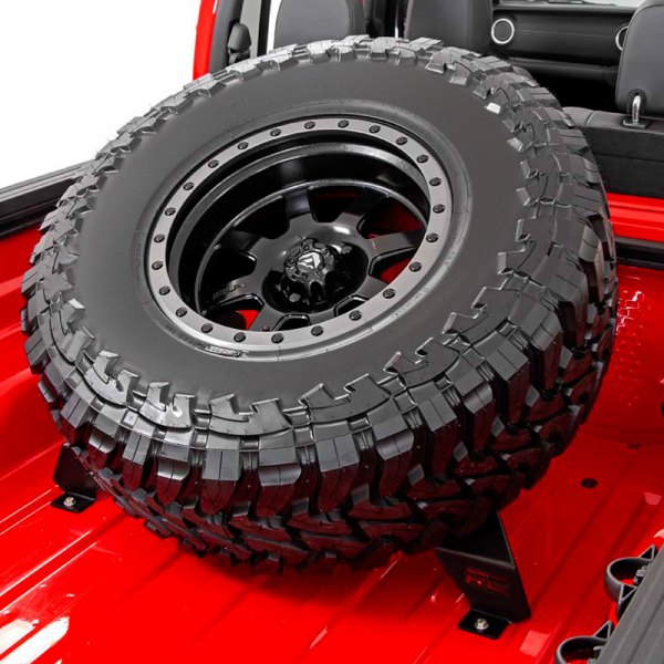 Rough Country® - Black Powder Coated Bed Mount Spare Tire Carrier