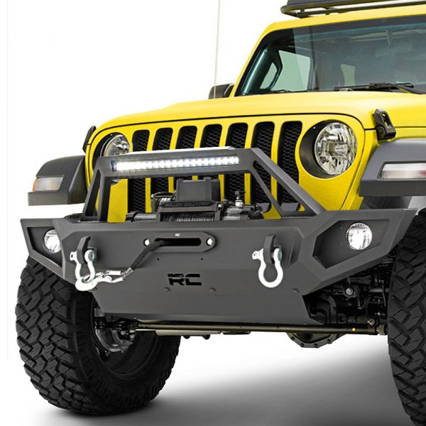 Rough Country® - LED Trail Series Mid Width Front HD Black Powder Coated Bumper