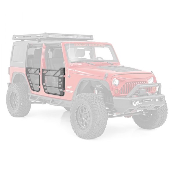 Rough Country® - Black Powder Coat Steel Front and Rear Tube Doors