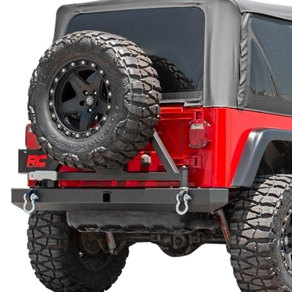 Rough Country® - Classic Mid Width Rear HD Black Powder Coated Bumper