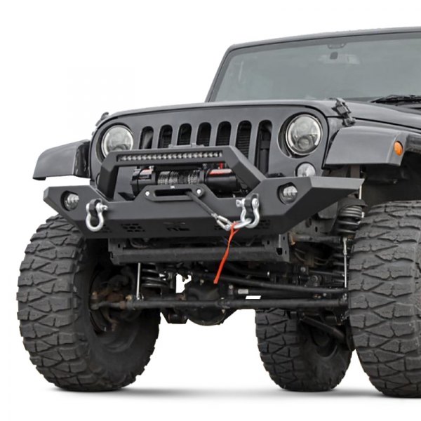 Rough Country® - Mid Width Front HD Black Powder Coated Bumper