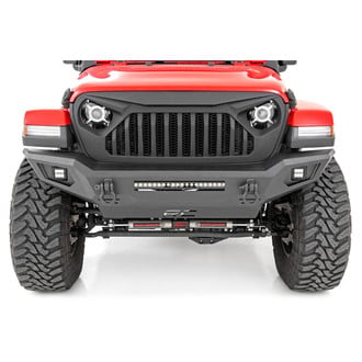 Rough Country® - High Clearance Full Width Black Powder Coated Front HD Bumper