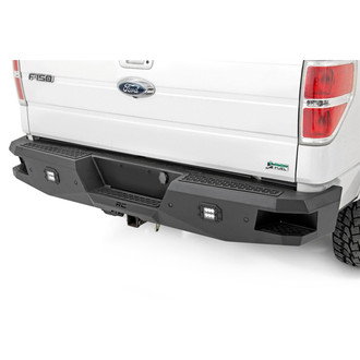 Rough Country® - Full Width Black Powder Coated Rear HD Bumper