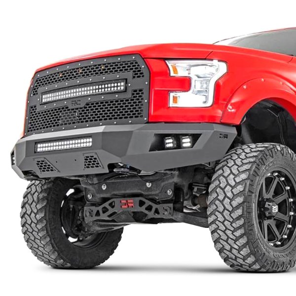 Rough Country® - Full Width Front HD Black Powder Coated Bumper