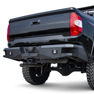 Rough Country® - Full Width Black Powder Coated Rear HD Bumper