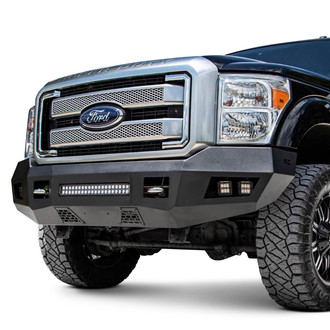 Rough Country® - Full Width Black Powder Coated Front HD Bumper