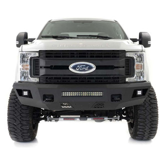 Rough Country® - Full Width Black Powder Coated Front HD Bumper