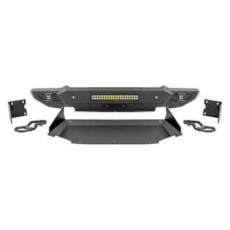 Rough Country® - High Clearance Full Width Black Powder Coated Front HD Bumper