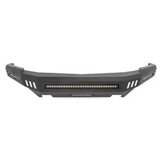 Rough Country® - High Clearance Full Width Black Powder Coated Front Winch HD Bumper