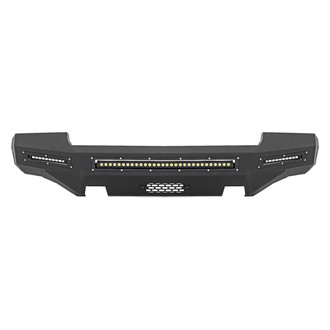 Rough Country® - High Clearance Full Width Black Powder Coated Front Winch HD Bumper