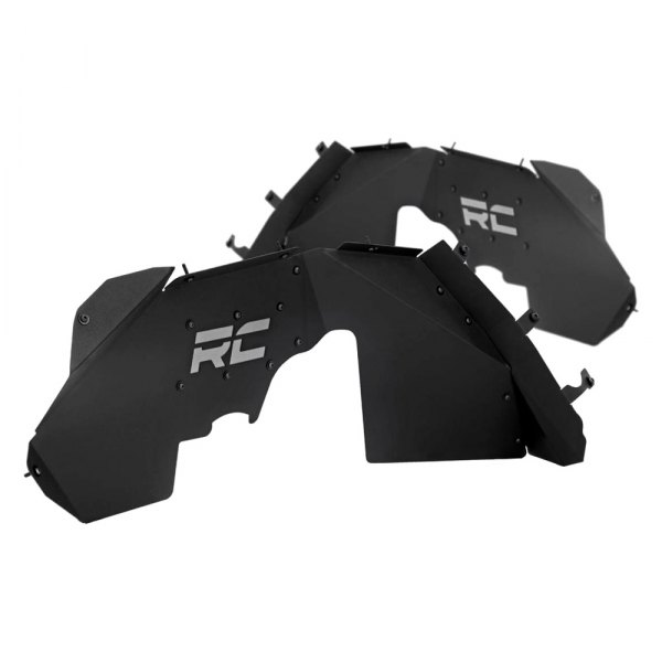 Rough Country® - Vertex Shocks Black Powder Coat Steel Front and Rear Inner Fenders