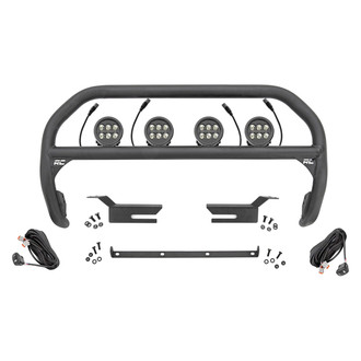 Rough Country® - Black Bumper Guard with 3.5" Round DRL LED Lights