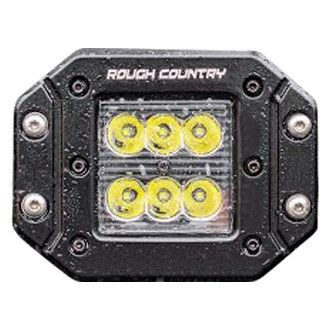 Rough Country® - Flush Mount 2" 2x18W Square Flood Beam LED Lights