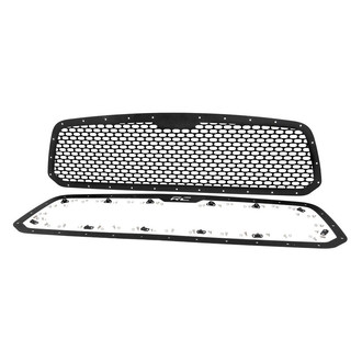 Rough Country® - 1-Pc Black Oval Laser Cut Mesh Main Grille
