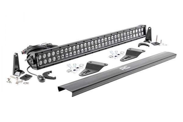 Rough Country® - Grille 30" 180W Dual Row Combo Spot/Flood Beam LED Light Bar, Full Set
