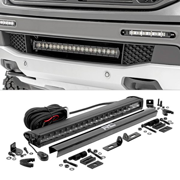 Rough Country® - Front Bumper 20" 100W Spot Beam LED Light Bar Kit