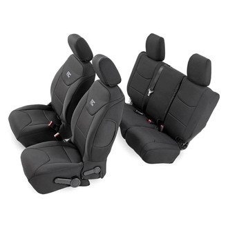 Rough Country® - Neoprene 1st & 2nd Row Black Seat Cover Set