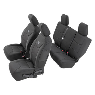 Rough Country® - Neoprene 1st & 2nd Row Black Seat Cover Set
