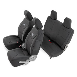 Rough Country® - Neoprene 1st & 2nd Row Black Seat Cover Set
