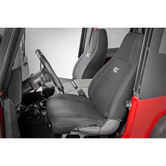 Rough Country® - Neoprene 1st & 2nd Row Black Seat Cover Set