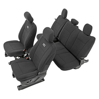 Rough Country® - Neoprene 1st & 2nd Row Black Seat Cover Set