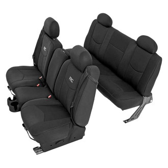 Rough Country® - Neoprene 1st & 2nd Row Black Seat Cover Set