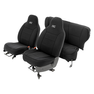 Rough Country® - Neoprene 1st & 2nd Row Black Seat Cover Set