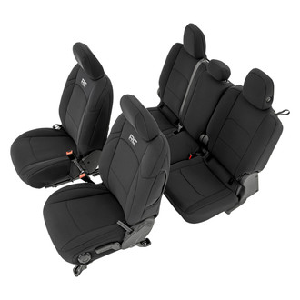 Rough Country® - Neoprene 1st & 2nd Row Black Seat Cover Set