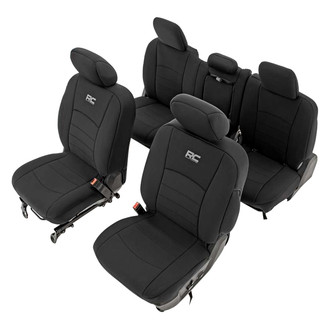 Rough Country® - Neoprene 1st & 2nd Row Black Seat Cover Set