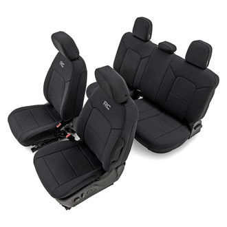 Rough Country® - Neoprene 1st & 2nd Row Black Seat Cover Set