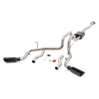 Rough Country® - 409 SS Cat-Back Exhaust System with Split Side Exit