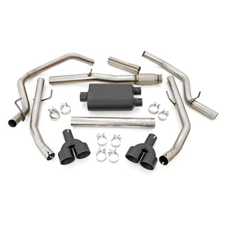 Rough Country® - 409 SS Cat-Back Exhaust System with Quad Rear Exit