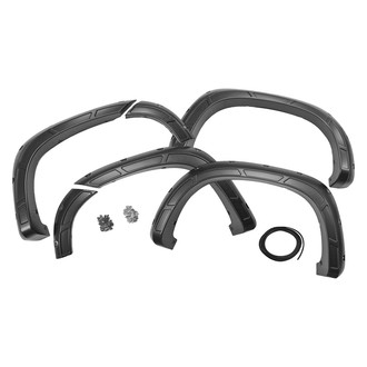 Rough Country® - Defender Flat Black UV Treated Thermoplastic Pocket Rivet Fender Flares