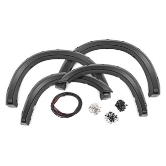 Rough Country® - Pocket Diamond Black Front and Rear Fender Flares