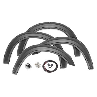 Rough Country® - Pocket Brilliant Black Front and Rear Fender Flares