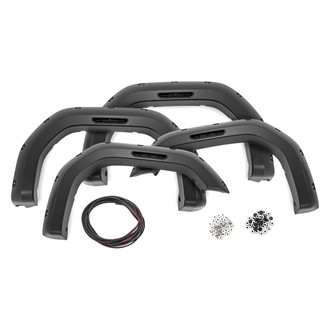 Rough Country® - Pocket Black Front and Rear Fender Flares