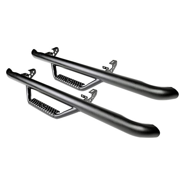 Rough Country® - 3" Wheel-to-Wheel Black Round Step Bars