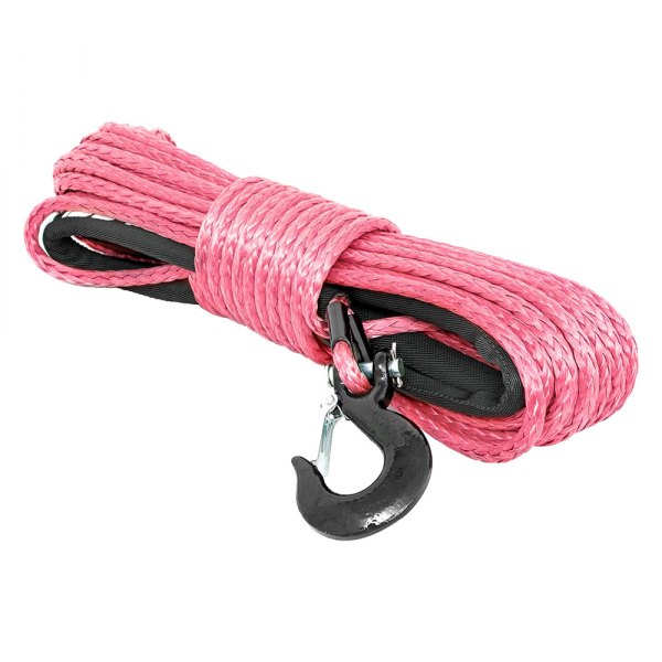 Rough Country® - 3/8" x 85' Pink Synthetic Winch Rope with Hook