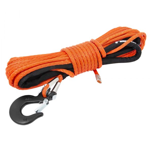 Rough Country® - 1/4" x 50' Orange Synthetic Winch Rope with Hook